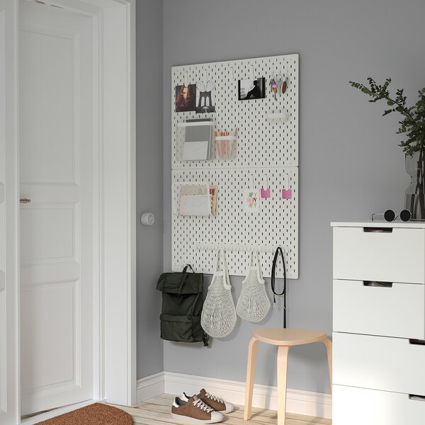 SKÅDIS スコーディス 有孔ボード, ホワイト, 76x56 cm - IKEA