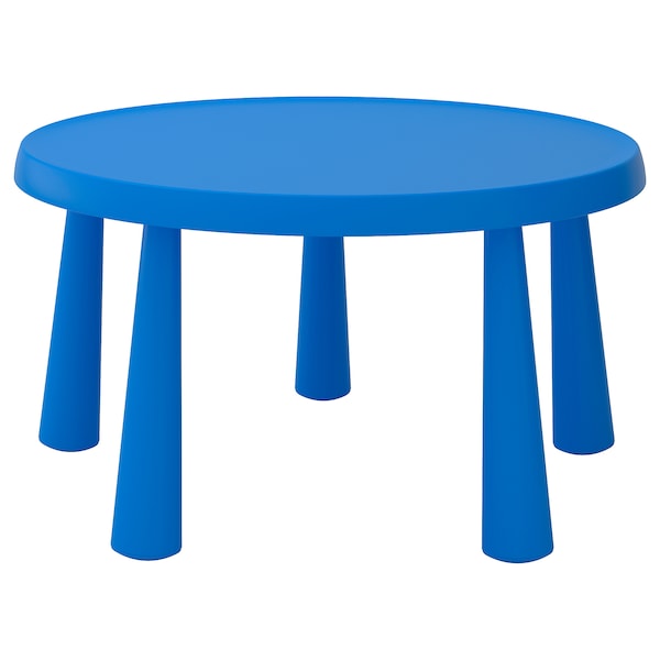MAMMUT マンムット 子ども用テーブル, 室内/屋外用 ブルー, 85 cm - IKEA