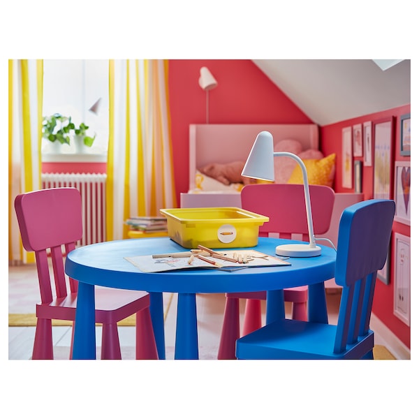 MAMMUT マンムット 子ども用テーブル, 室内/屋外用 ブルー, 85 cm - IKEA