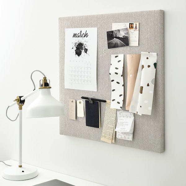 SVENSÅS スヴェンソース メモボード ピン付き, ベージュ, 60x60 cm - IKEA