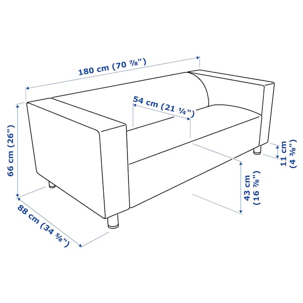 KLIPPAN クリッパン 2人掛けソファ, ヴァンスブロー ブラック - IKEA