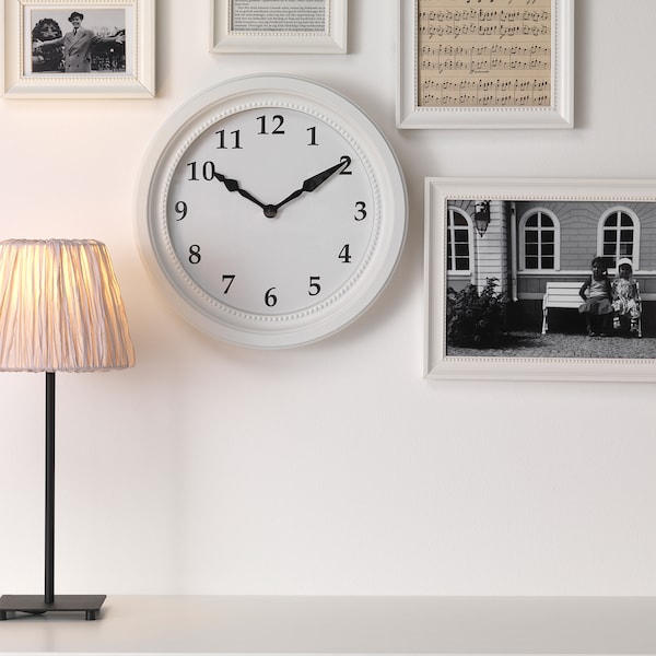 SÖNDRUM ソンドルム 壁掛け時計, 低消費電力/ホワイト, 35 cm - IKEA