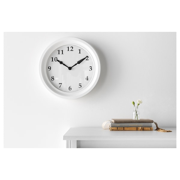 SÖNDRUM ソンドルム 壁掛け時計, 低消費電力/ホワイト, 35 cm - IKEA
