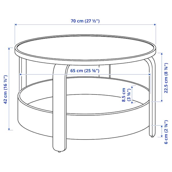 BORGEBY ボルゲビー コーヒーテーブル, バーチ材突き板, 70 cm - IKEA