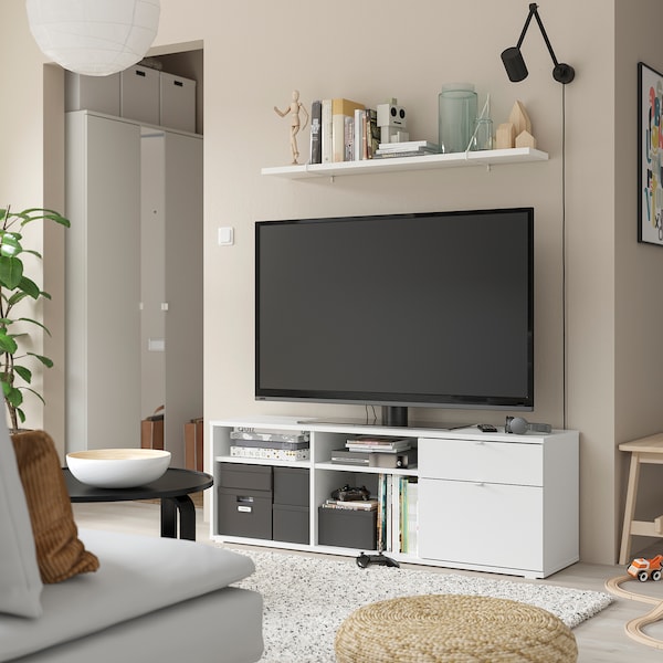 VIHALS ヴィーハルス テレビ台, ホワイト, 146x37x50 cm - IKEA