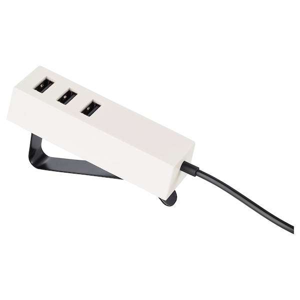 LÖRBY ロルビ USB充電器 クランプ付き, ホワイト - IKEA