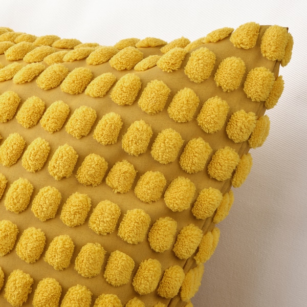 SVARTPOPPEL スヴァルトポッペル クッションカバー, イエロー, 50x50 cm - IKEA