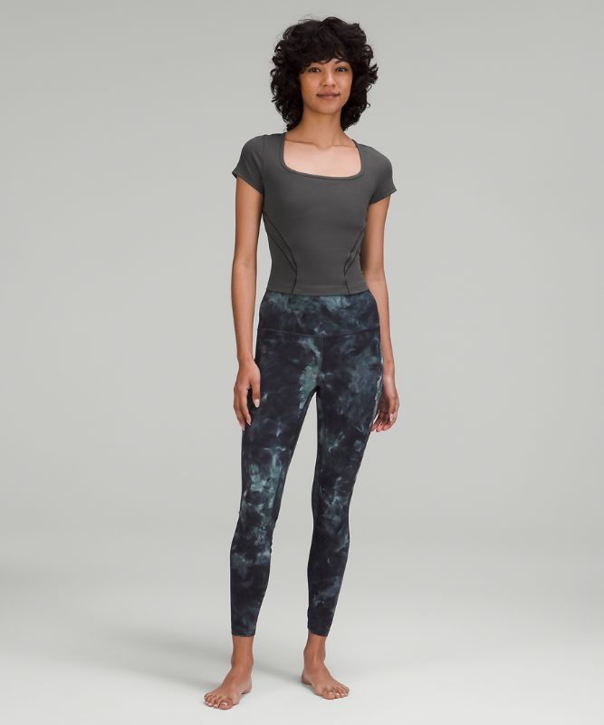 Square Neck Mesh and Nulu Yoga Tee | ショートスリーブ | Lululemon JP